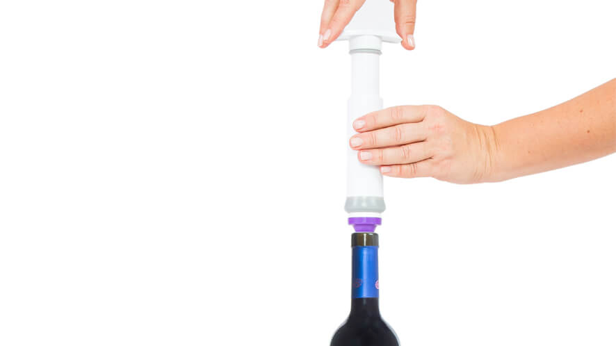 Wine Bottle Stopper Plug with Vacuum Seal–Preserve Freshness Airless Sealer  Top