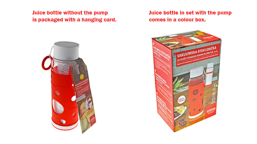 vacuum juice bottle packaging